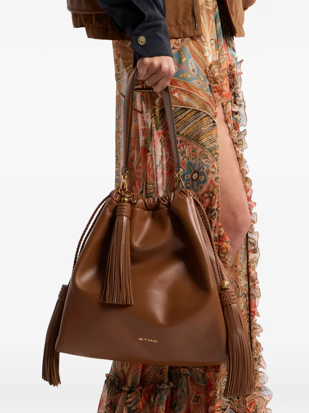  Etro Leather Charm - Brown 