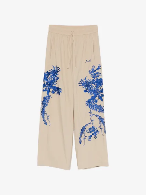 P.A.R.O.S.H. pantalones capri con bordado floral