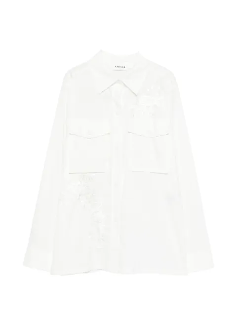 P.A.R.O.S.H. Ninja embroidery chest-pocket shirt