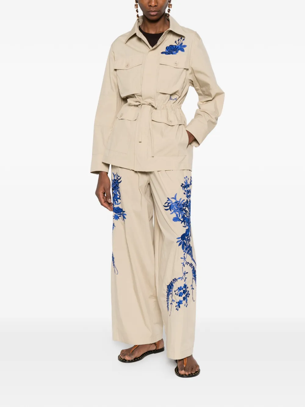 Floral-Embroidered Jacket
