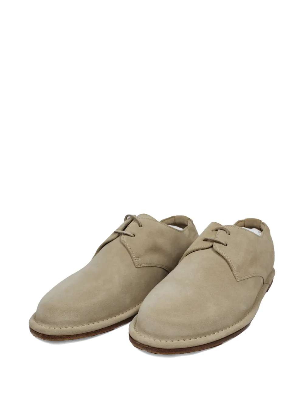 Giorgio Armani lace-up suede boots Beige