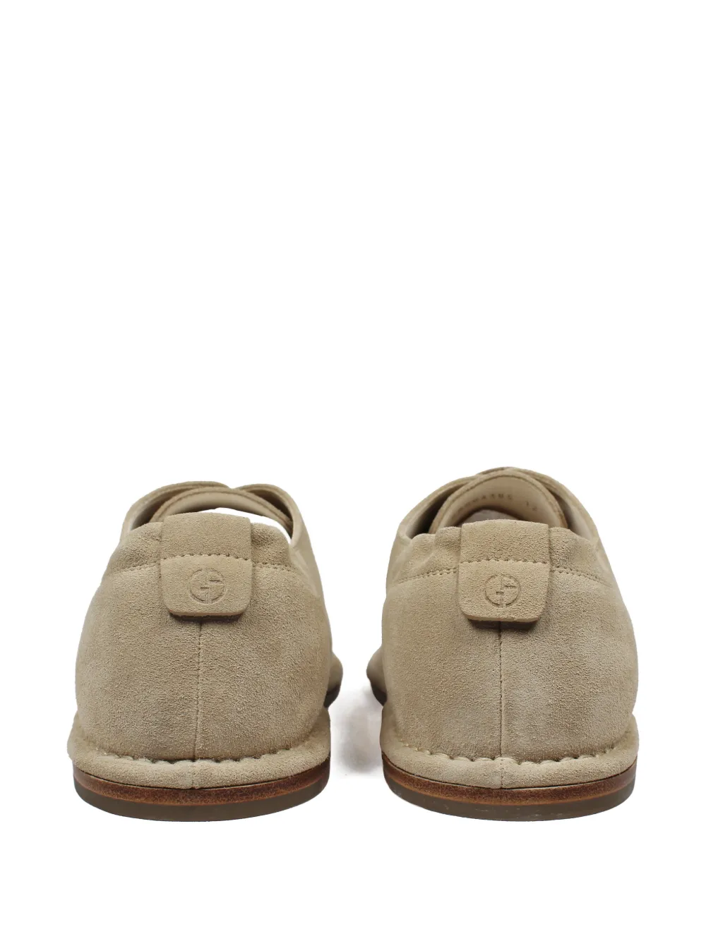 Giorgio Armani lace-up suede boots Beige