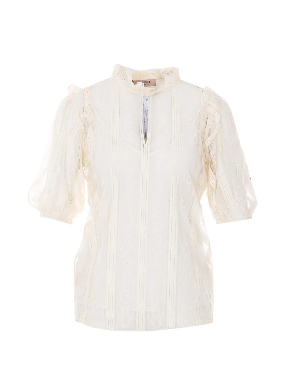 TWINSET lace high-neck blouse - Toni neutri