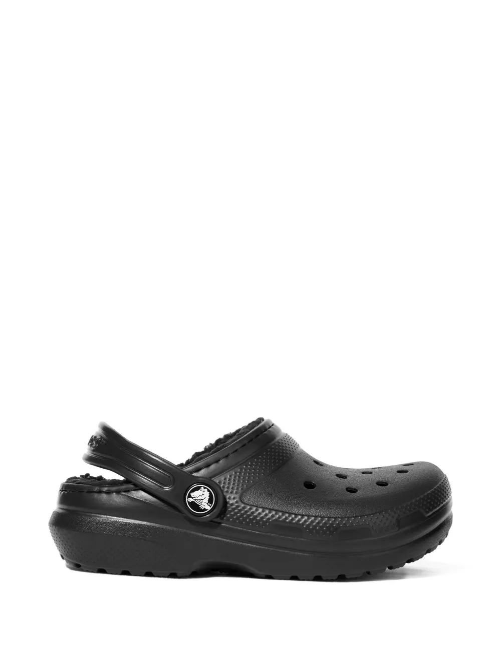 Crocs Kids fur-trim sandals - Nero