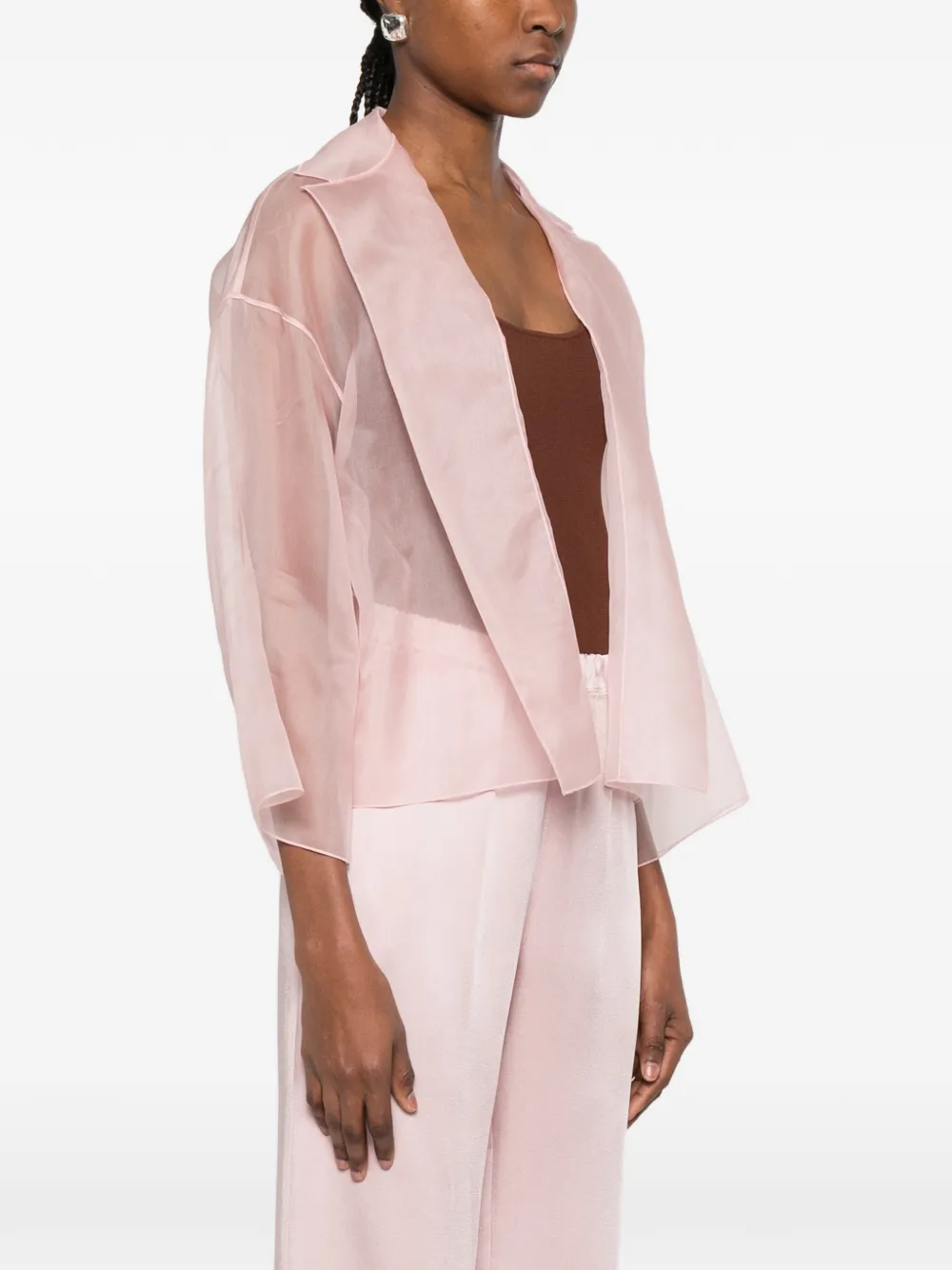  Antonelli Open-front Cropped Jacket - Pink 