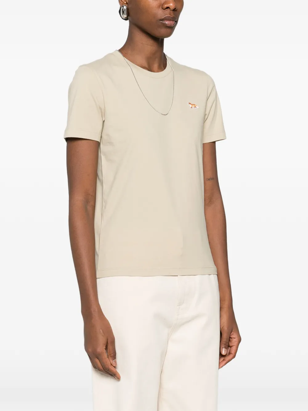  Maison Kitsuné Fox Motif T-shirt - Neutrals 