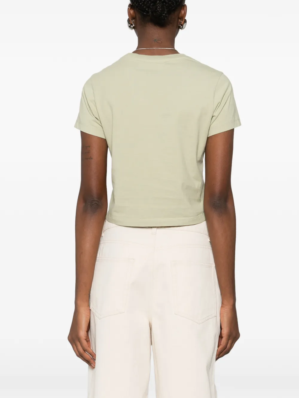 Maison Kitsuné T-shirt met borduurwerk Groen