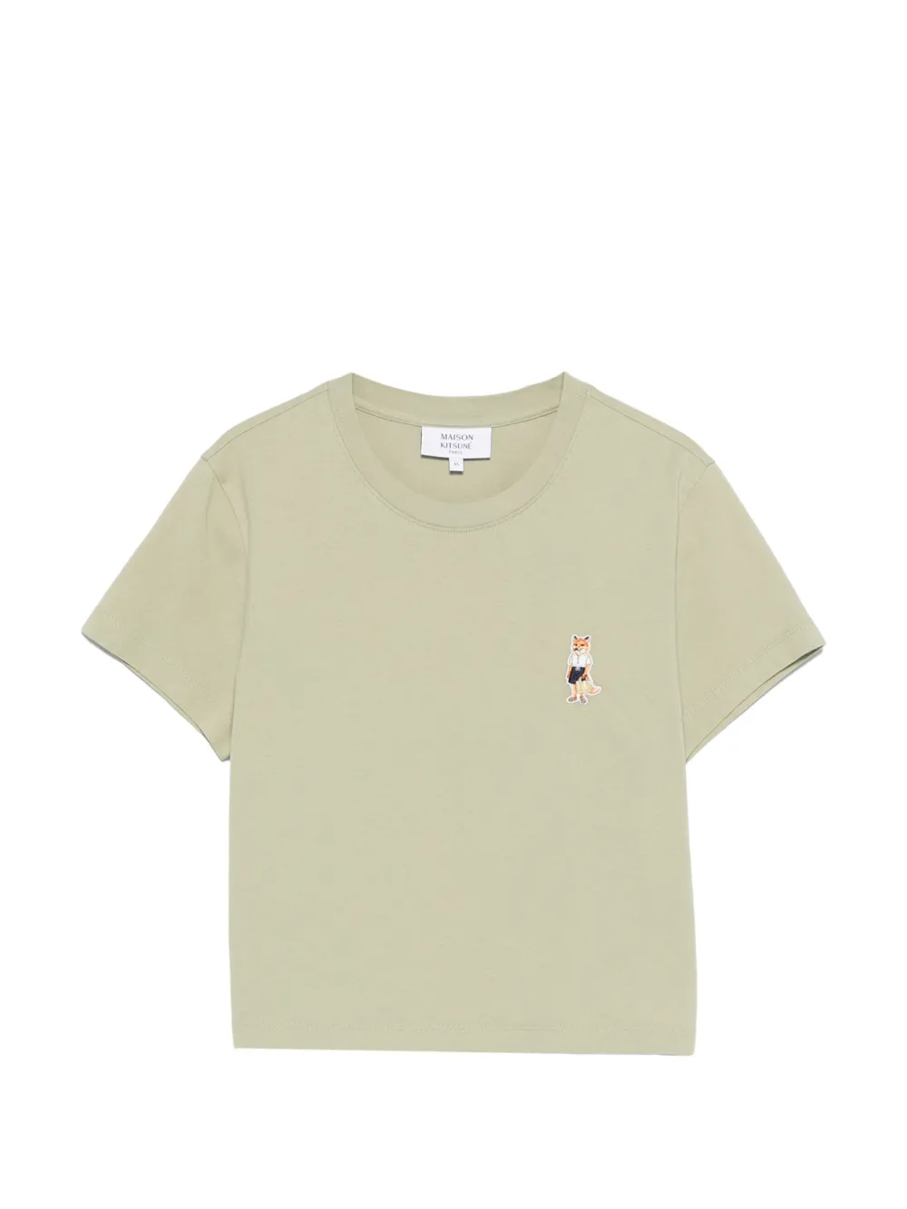 Maison Kitsuné embroidered T-shirt - Verde