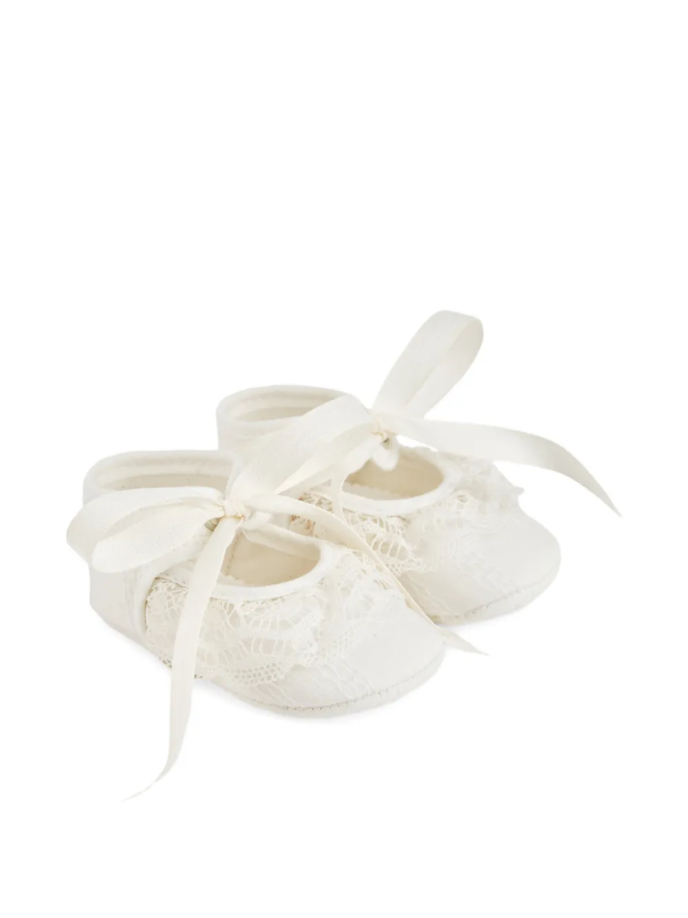 Paz Rodriguez lace bow pre-walkers - Bianco