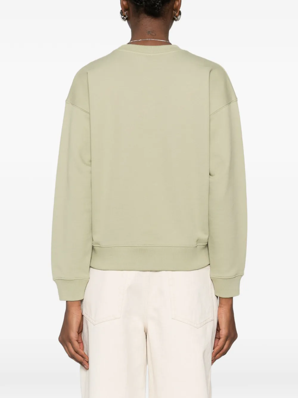Maison Kitsuné Sweater met borduurwerk Groen