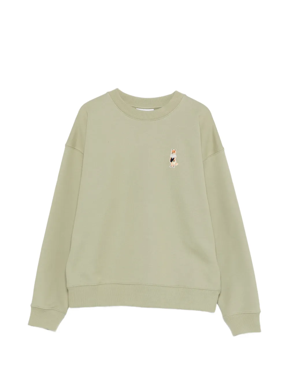 Maison Kitsuné fox embroidery sweatshirt - Verde