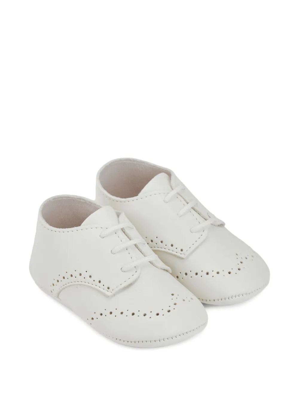 Paz Rodriguez perforated lace-up pre-walker - Toni neutri