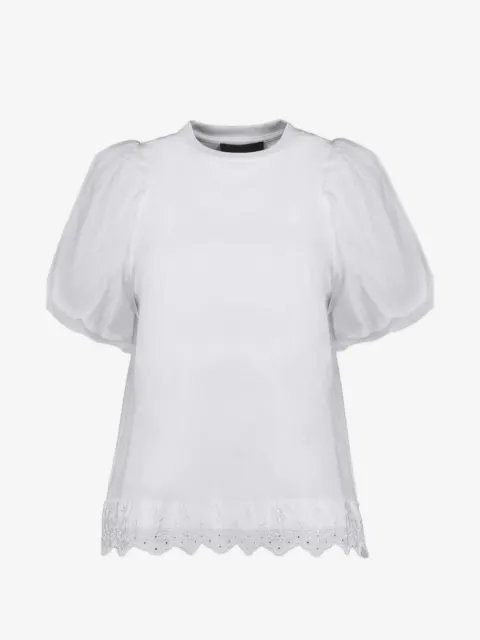 Simone Rocha T-shirt met pofmouwen en kant