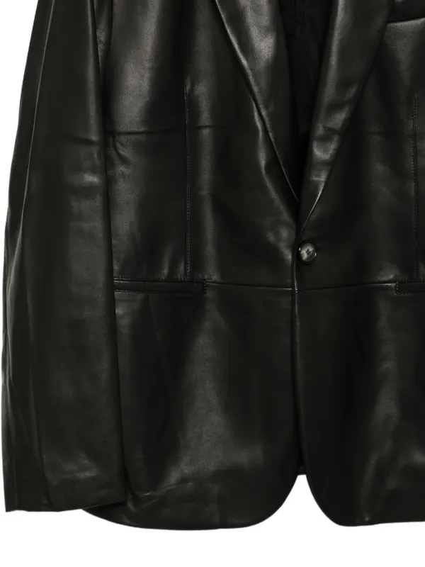 Giorgio Armani レザージャケット | ブラック | FARFETCH JP