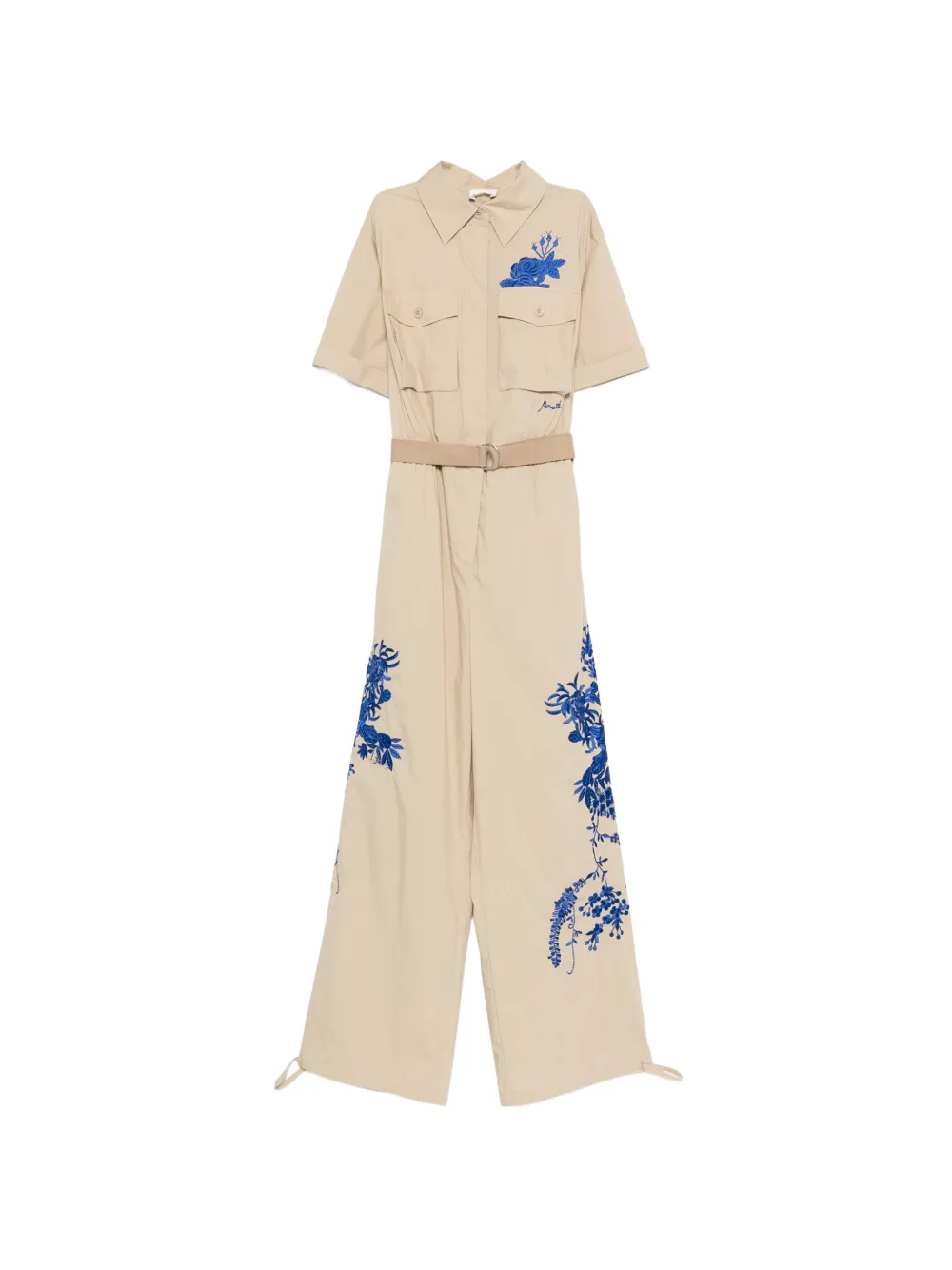 P.A.R.O.S.H. floral-embroidered jumpsuit - Toni neutri
