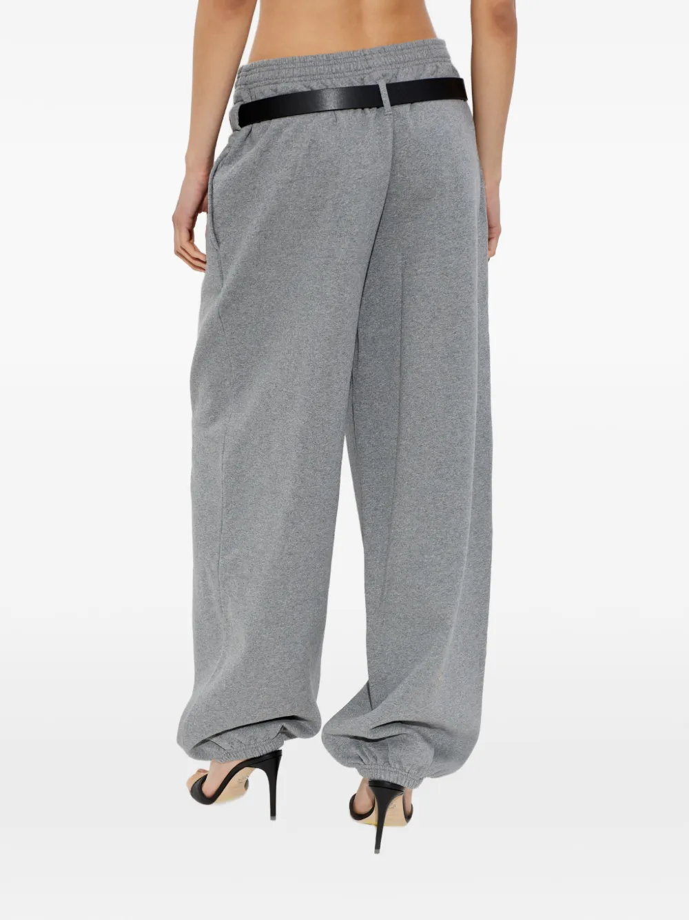 Alexander Wang Midi-waist oversized joggingbroek met ceintuur Grijs