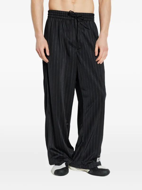 Adidas Pinstripe side-stripe Track Pants | Black | FARFETCH