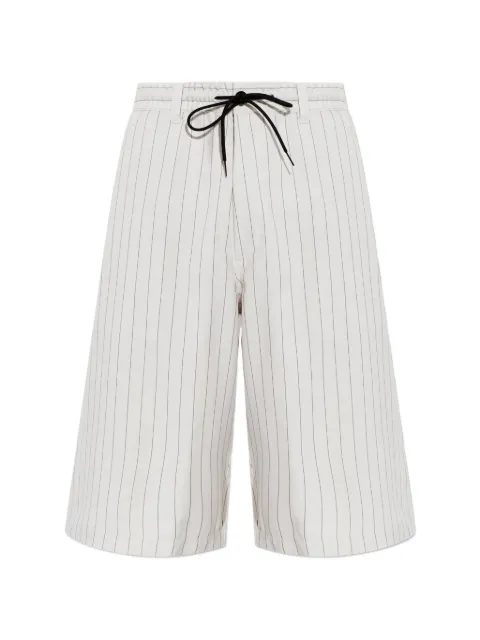 Y-3 pinstripe drawstring shorts