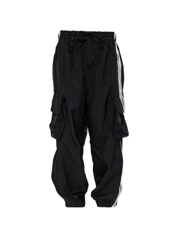Y-3 Stripe Cargo Trousers | Black | FARFETCH