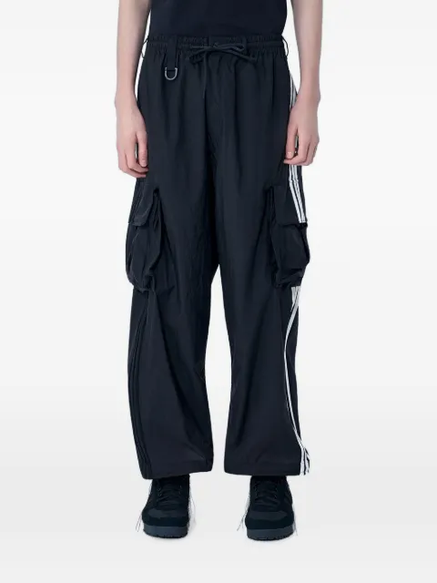 Y-3 pantalones cargo con motivo de rayas