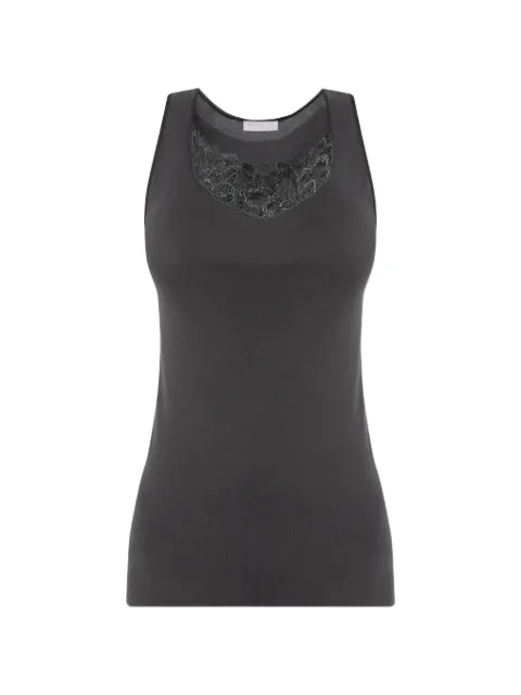 Hanro camiseta con ribete de encaje