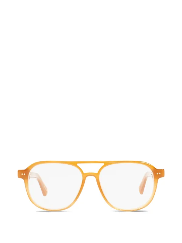 Jacquemus Altu Pilot-frame Glasses in Orange