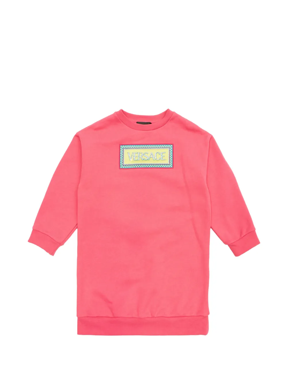 Versace Kids Electric Logo appliqué sweatshirt - Rosa