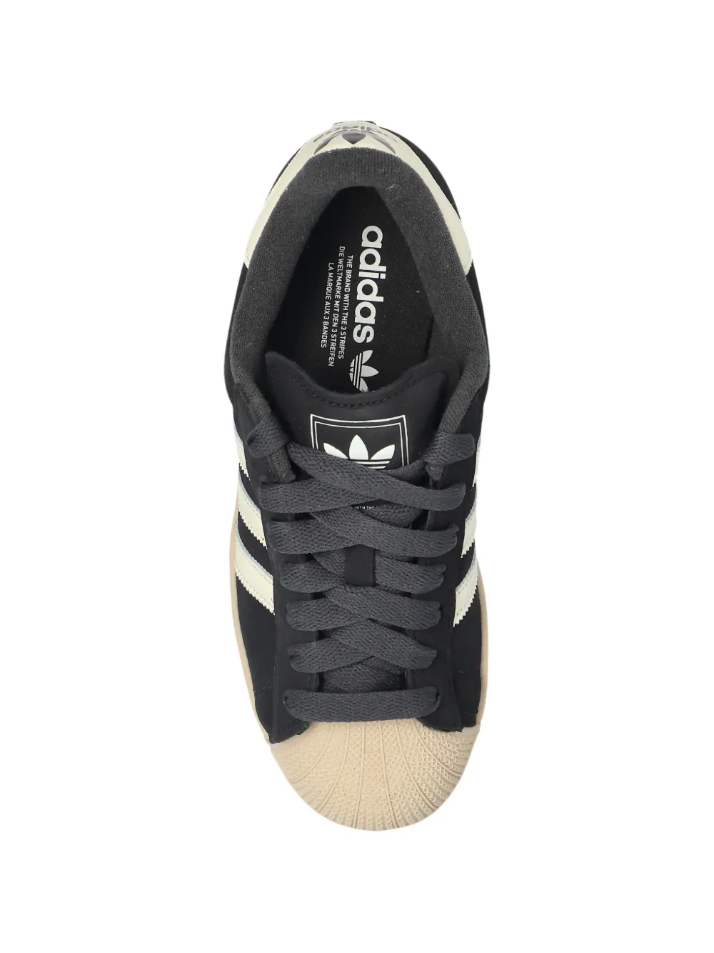 adidas Superstar II gestreepte sneakers Zwart