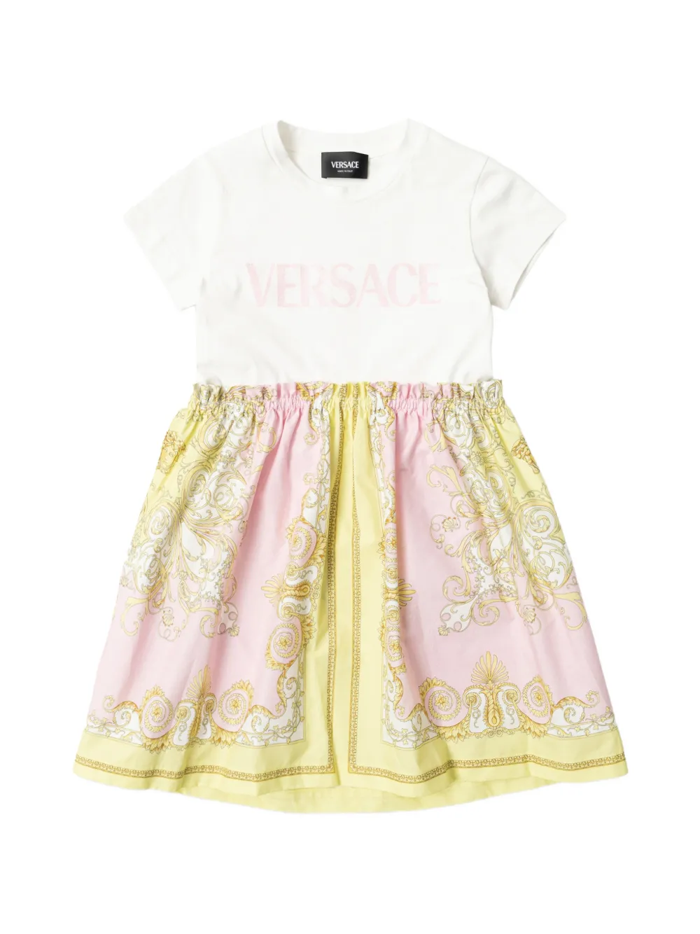 Versace Kids printed dress - Bianco