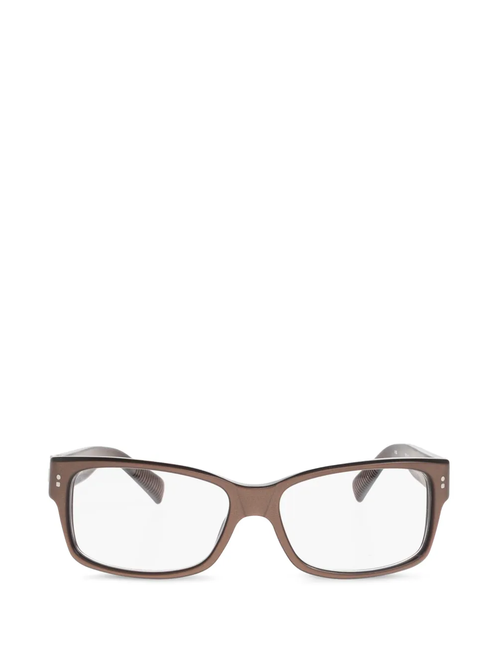 Jacquemus rectangle-frame glasses - Marrone