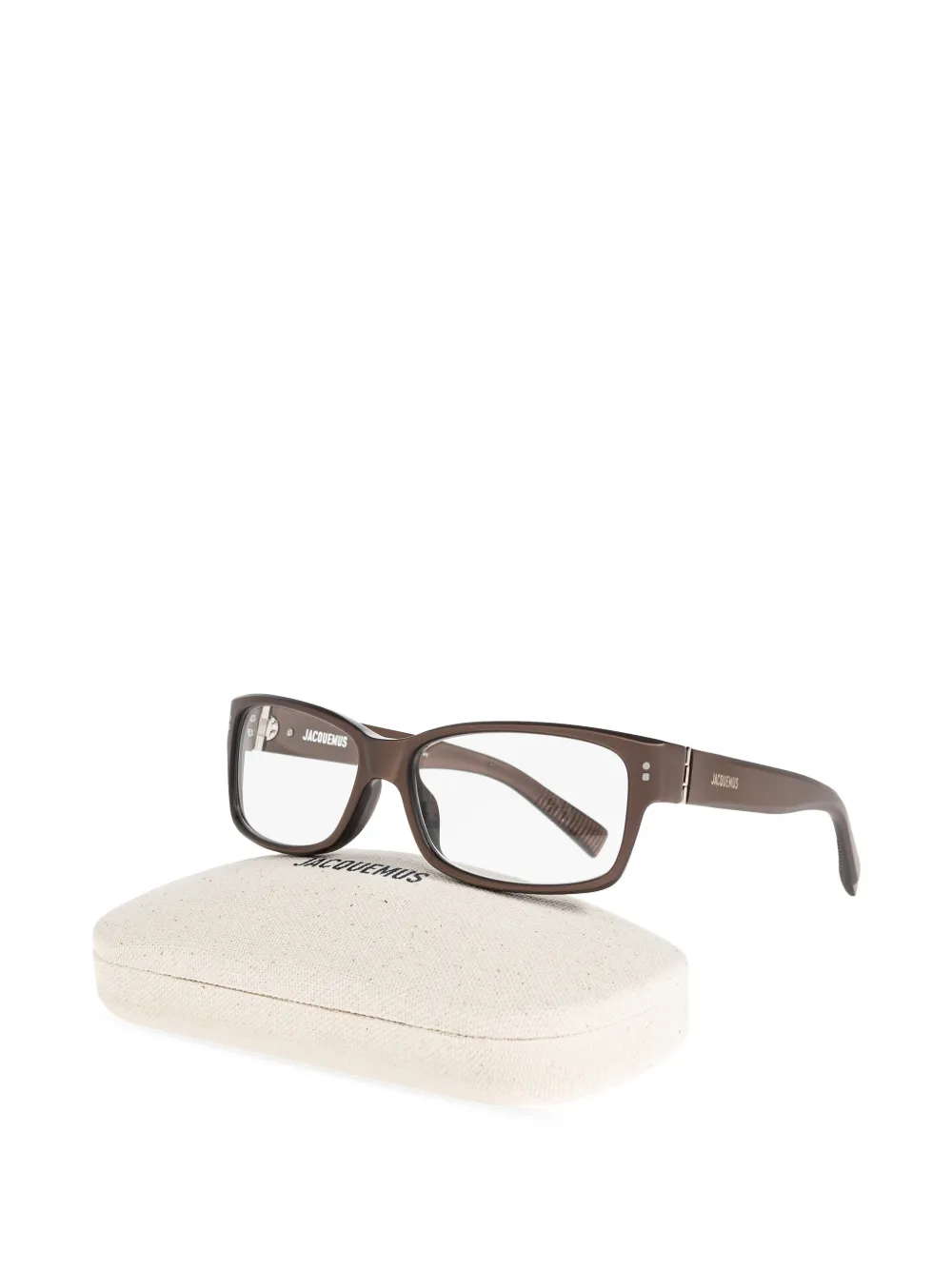 Jacquemus Bril met rechthoekig montuur Bruin