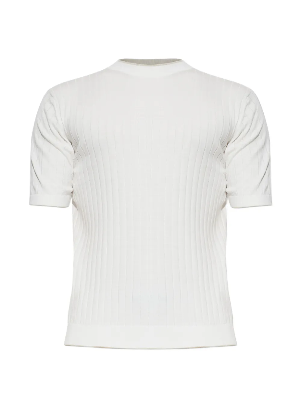 Eleventy Geribbeld T-shirt met korte mouwen Wit