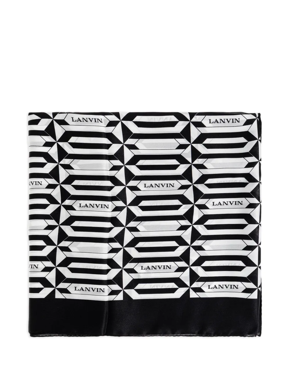 Lanvin Geometric-print Scarf In White