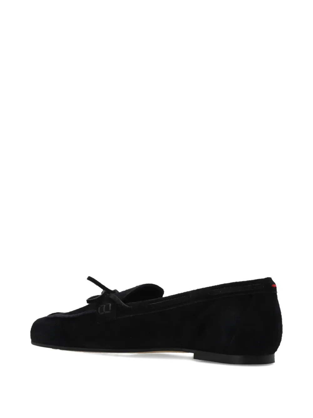 Aeyde bow-detail suede loafers Zwart