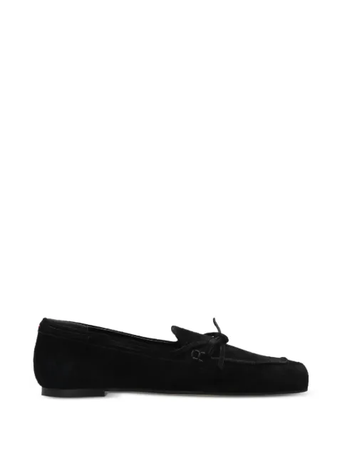 Aeyde bow-detail suede loafers
