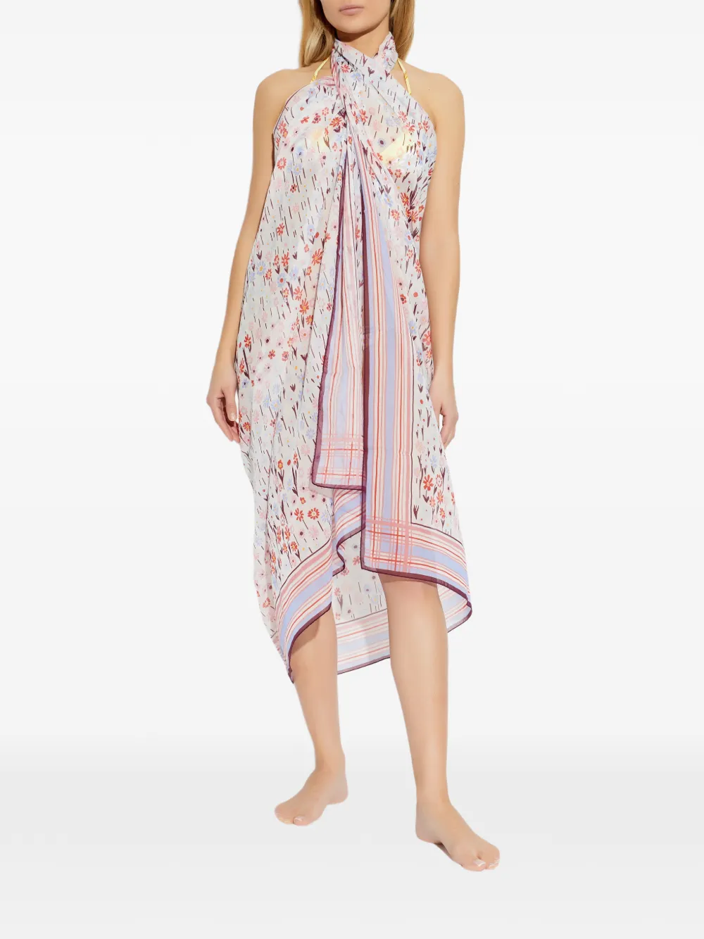 Lanvin Strandjurk met bloemenprint Wit