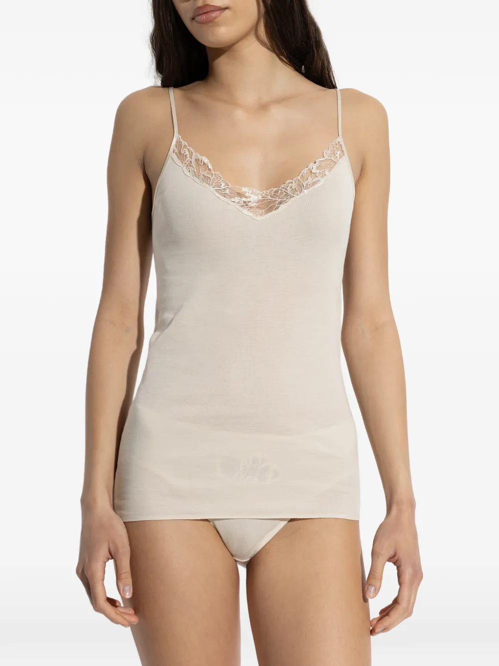 Hanro Lace-trim Camisole - Neutrals 