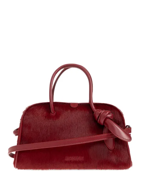 Jacquemus Small Turismo knot fur tote bag