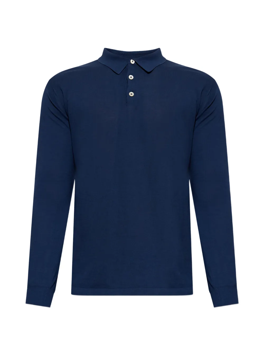 Eleventy buttoned long-sleeved polo shirt - Blu