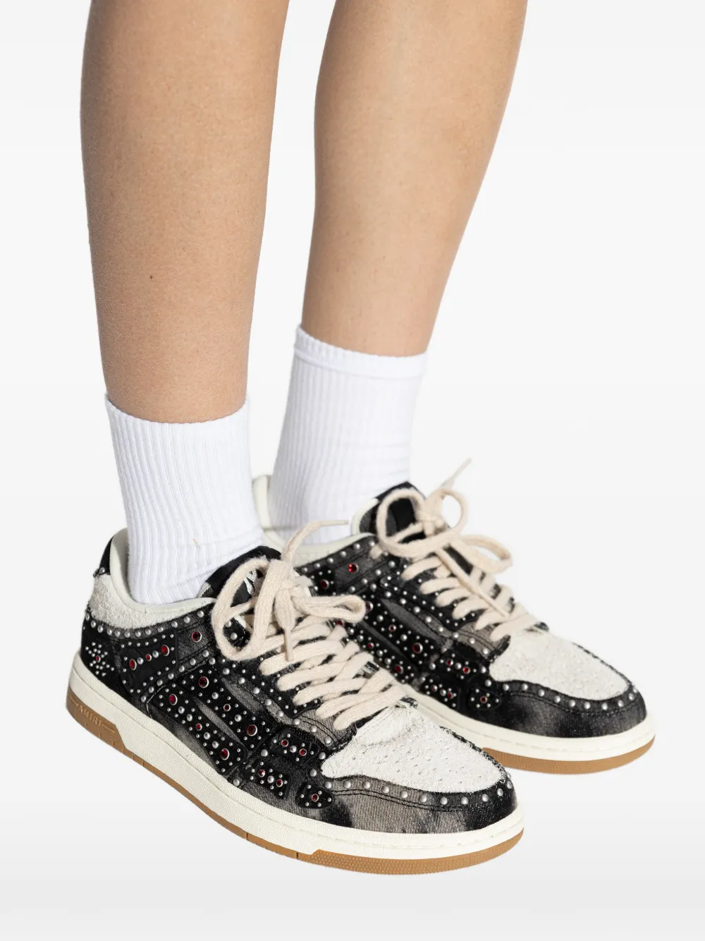 AMIRI Stud Skel Top Low sneakers Zwart