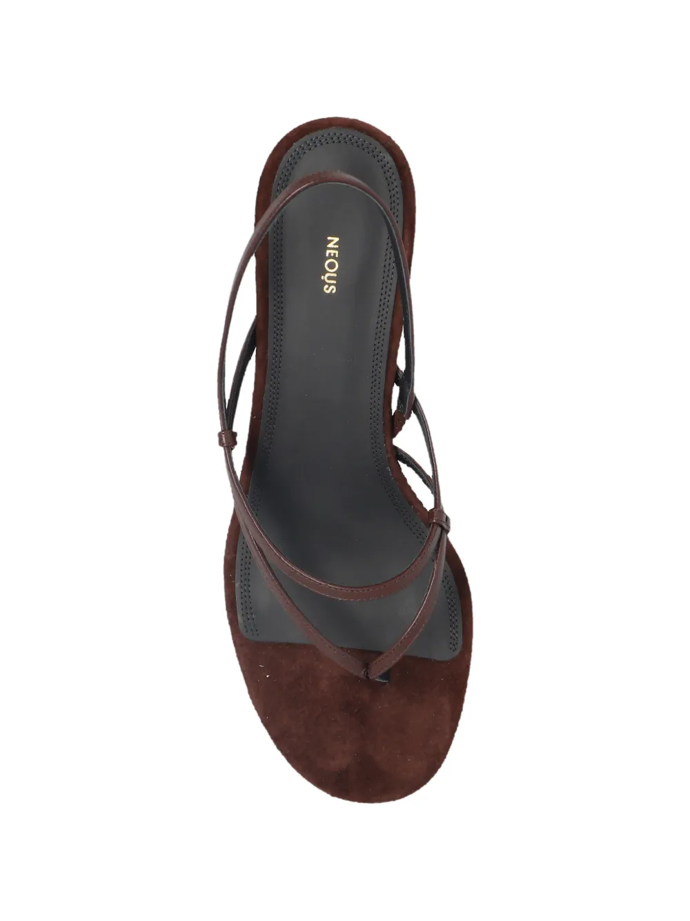 NEOUS Safi leren sandalen met open neus Bruin