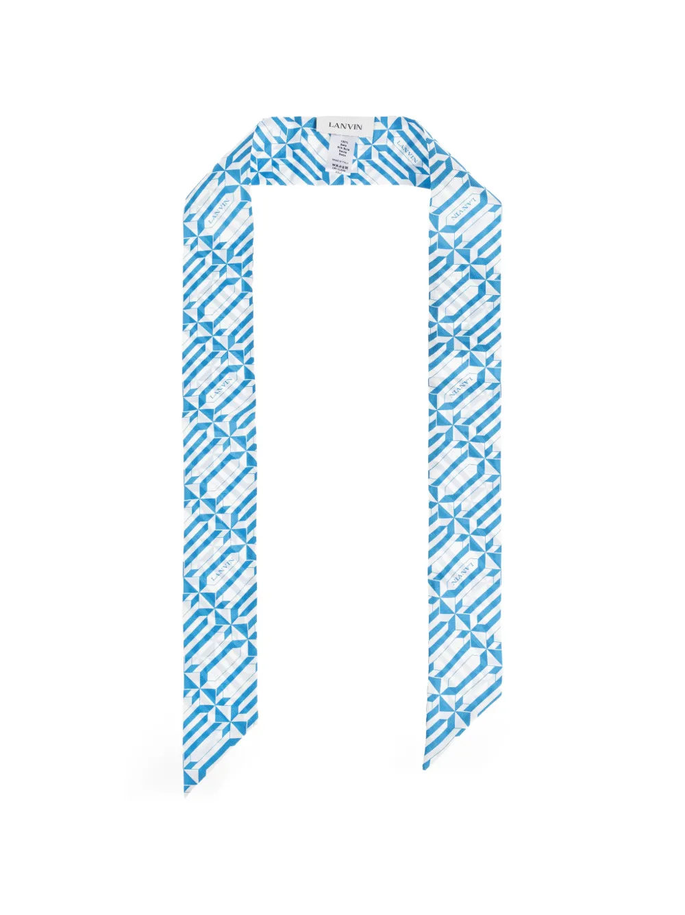Lanvin geometric print scarf - Blu