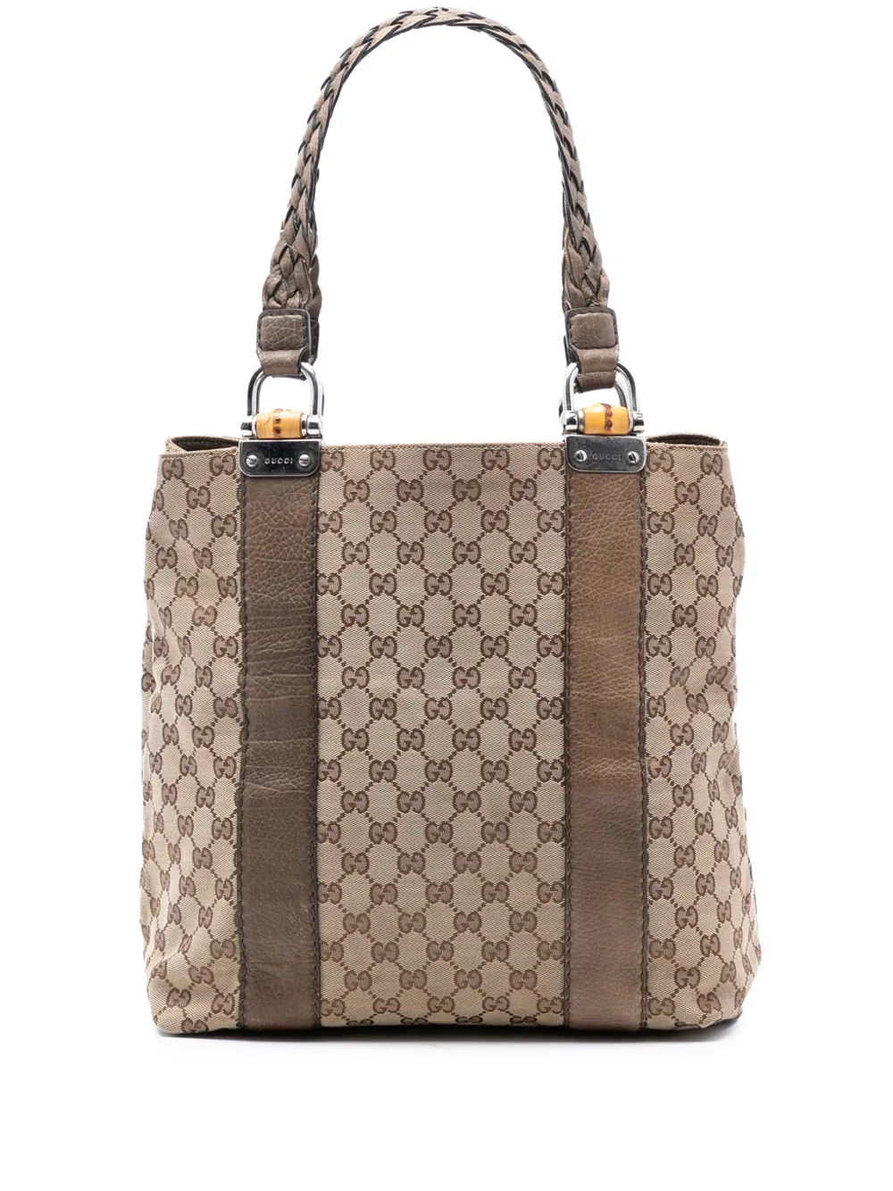 Gucci Pre-Owned 2016-2025 Large GG Canvas Bamboo Libeccio tote bag - Marrone