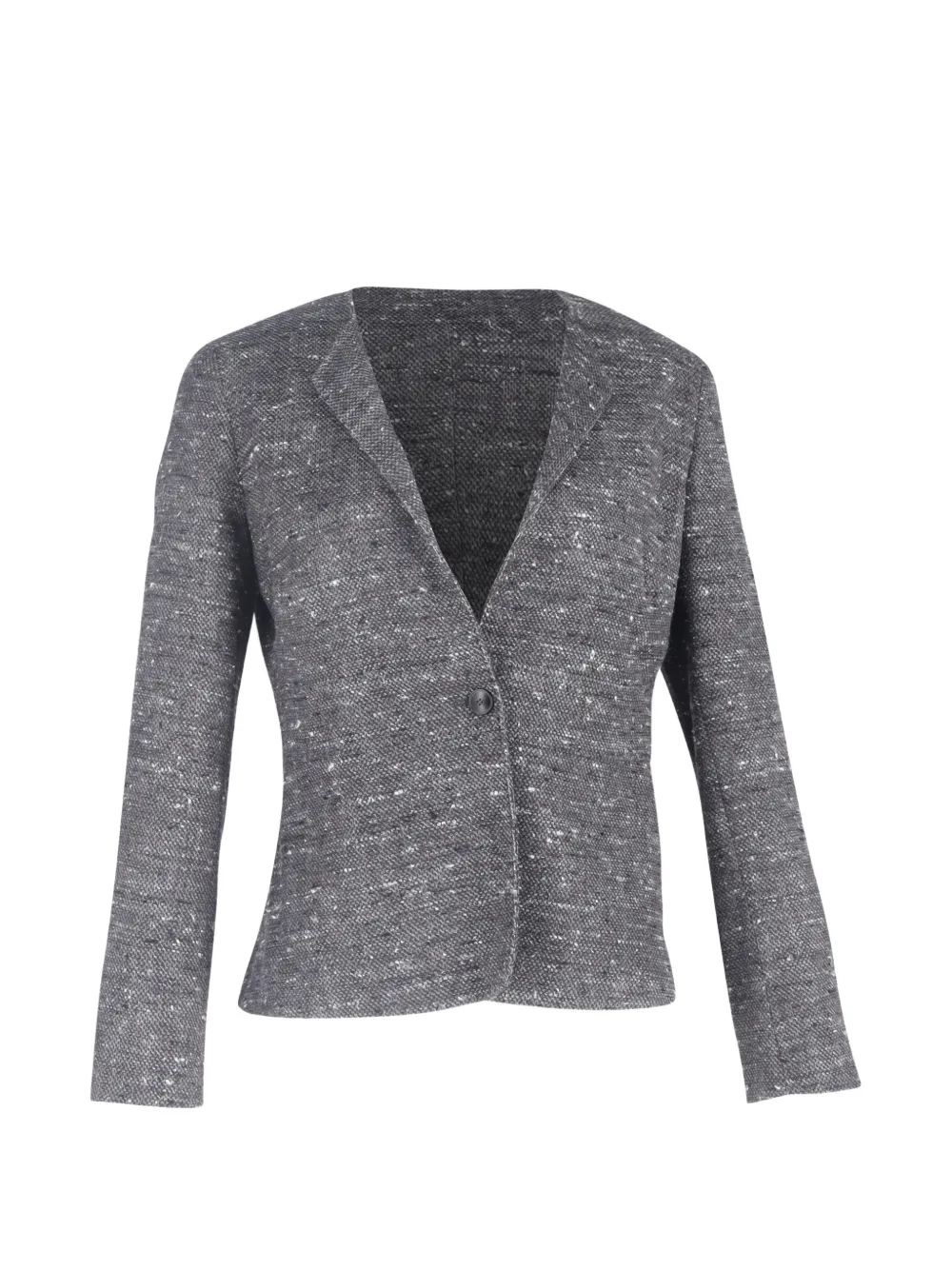 Max Mara single-breasted tweed blazer - Grigio