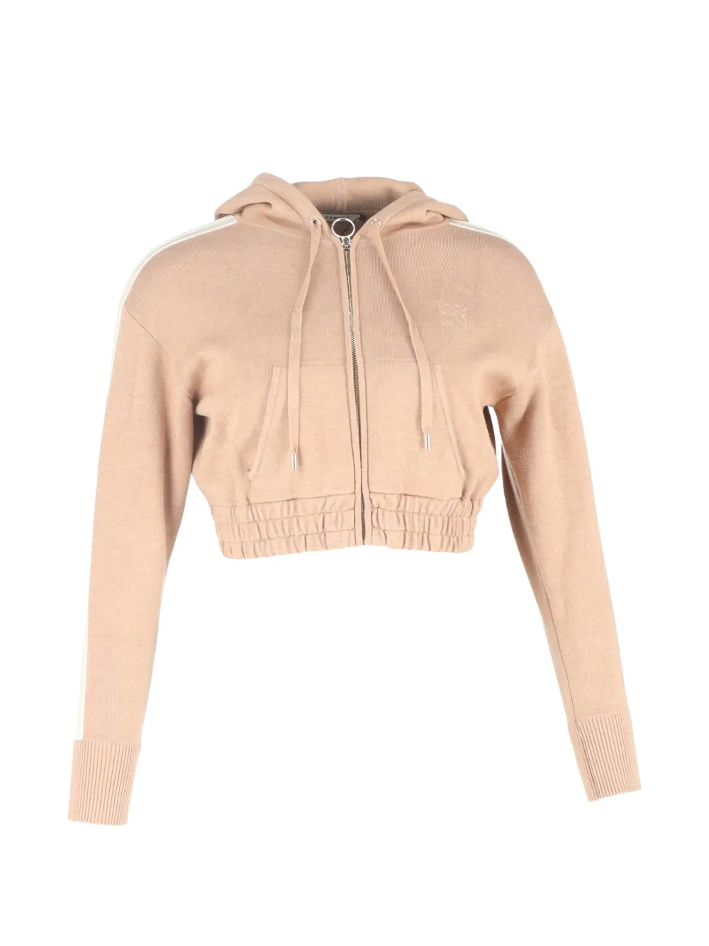 SANDRO zip-up cropped hoodie - Toni neutri