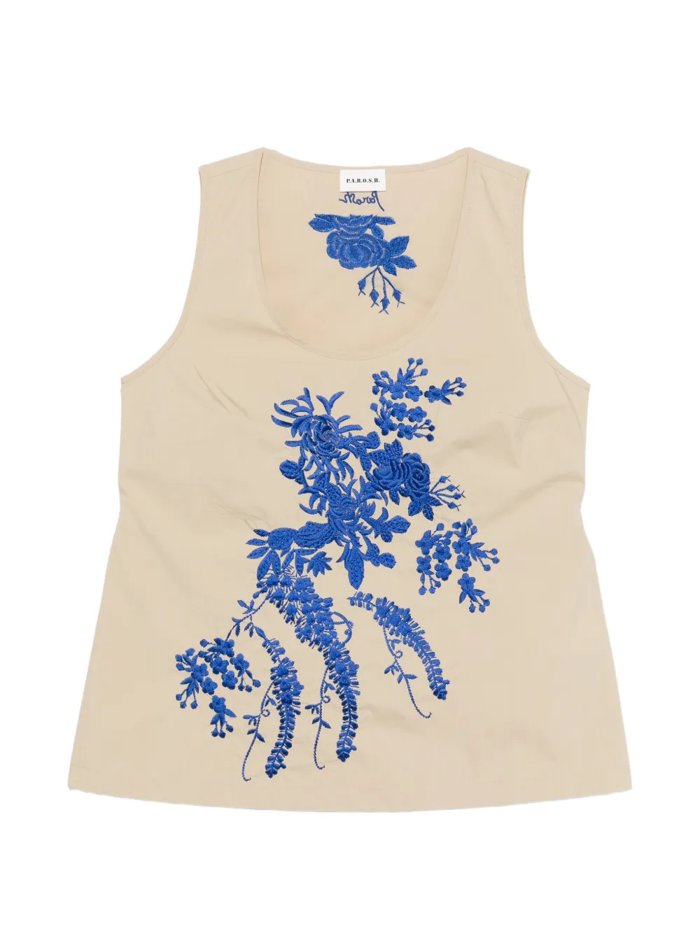 P.A.R.O.S.H. Ninja embroidered-detail belted top - Toni neutri