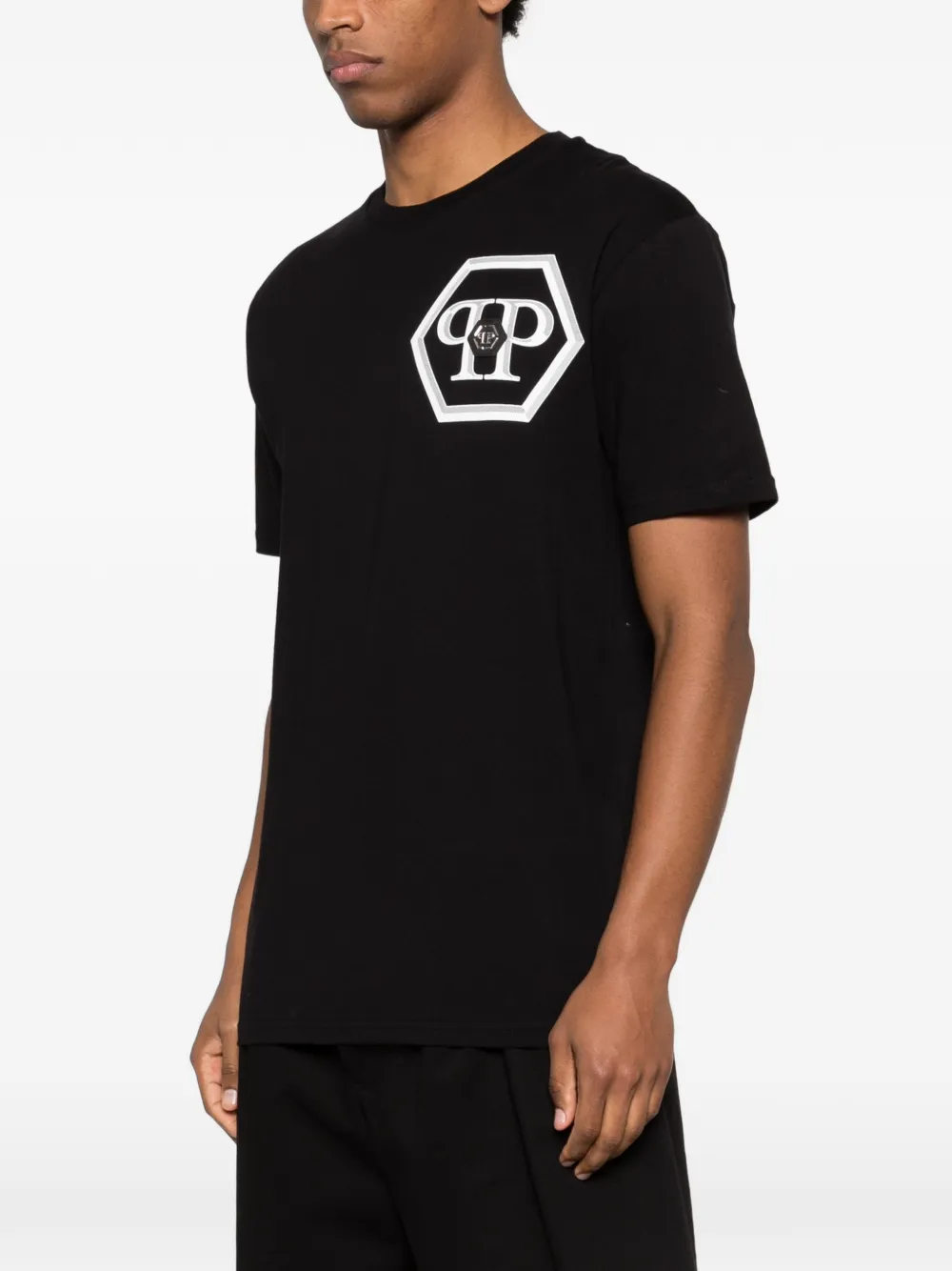Philipp Plein T-shirt met ronde hals Zwart