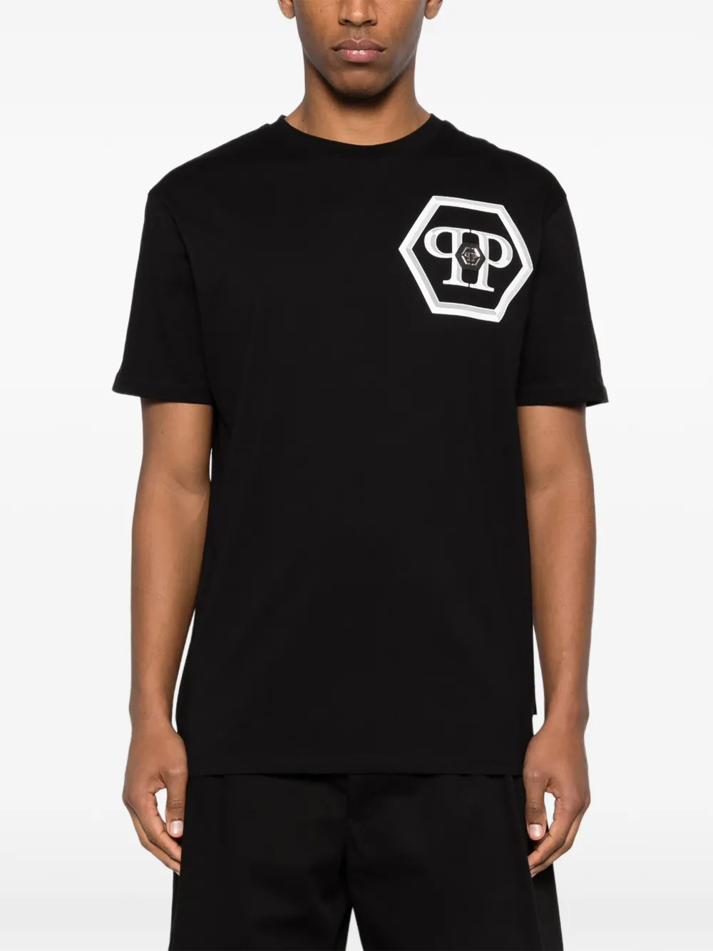 Philipp Plein T-shirt met ronde hals Zwart