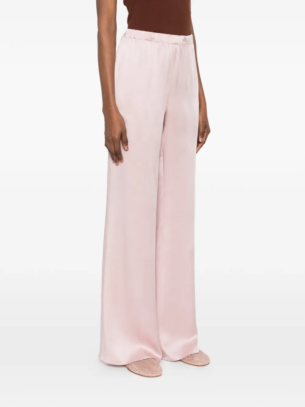  Antonelli Elasticated-waistband Palazzo Pants - Pink 