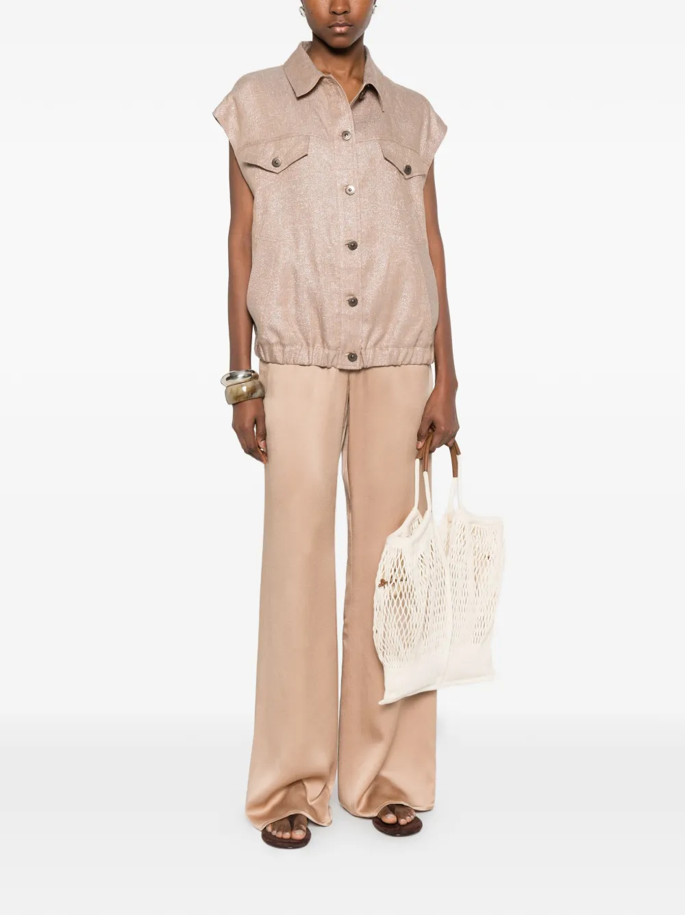 Tiete Elasticated-Waistband Palazzo Pants